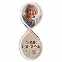 Fotoceramica targa infinito filo oro