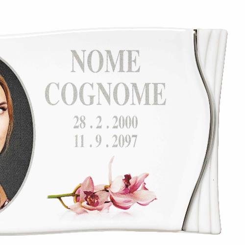 Fotoceramica pergamena Anima filo platino 