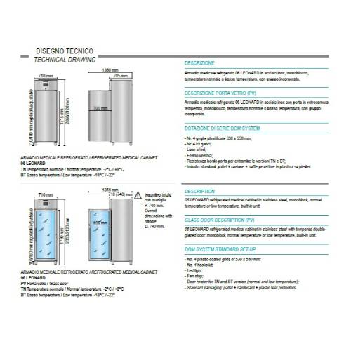 ARMADIO MEDICALE REFRIGERATO "06 LEONARD"