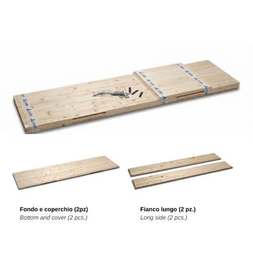 Wood coffin for rests from exhumation