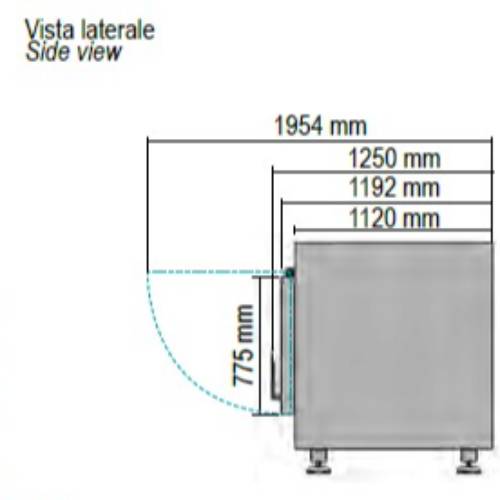 CELLA MORTUARIA REFRIGERATA A CARICO LATERALE 1 POSTO