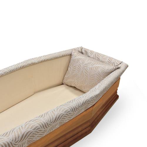 Imbottitura Alabastro sabbia con balza jacquard