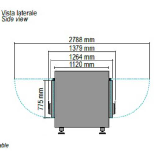 CELLA MORTUARIA REFRIGERATA APERTURA BIFACCIALE 1 POSTO