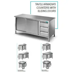 COUNTERS WITH SLIDING DOORS