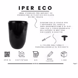 URNA IN PLASTICA RICICLATA