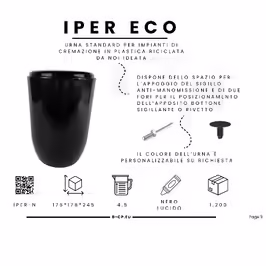 URNA IN PLASTICA RICICLATA