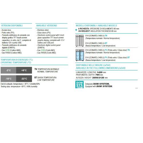 ARMADIO MEDICALE REFRIGERATO "014 LEONARD"