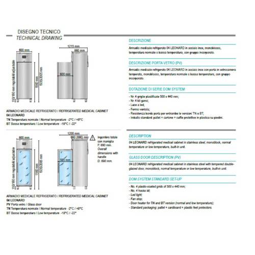 ARMADIO MEDICALE REFRIGERATO "04 LEONARD"