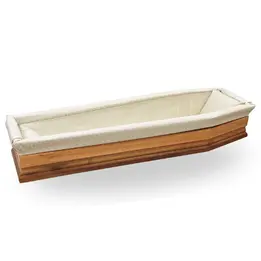 Coffin interior with Jacquard tight flounce
