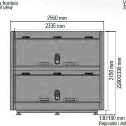 CELLA MORTUARIA REFRIGERATA CON APERTURA BIFACCIALE 2 POSTI