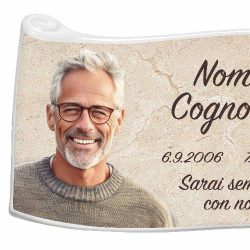 Fotoceramica Pergamena Anima con filo oro