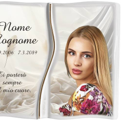 Fotoporcellana Libro Anima con filo oro