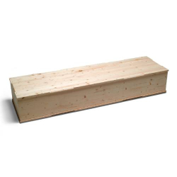Wood coffin for rests from exhumation